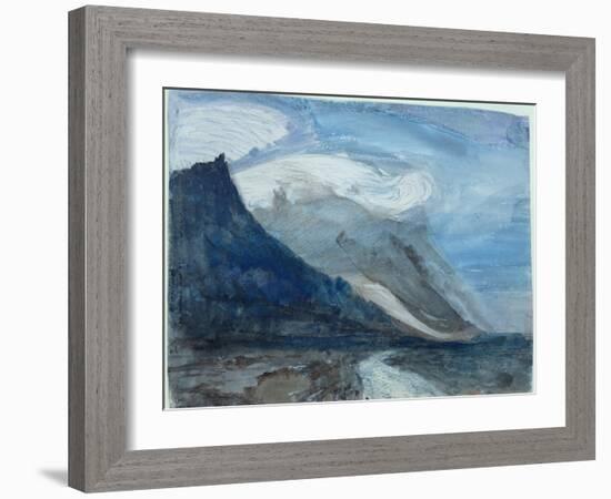 Moonlight, Chamonix, 1866 (W/C and Pencil on Paper)-John Ruskin-Framed Giclee Print