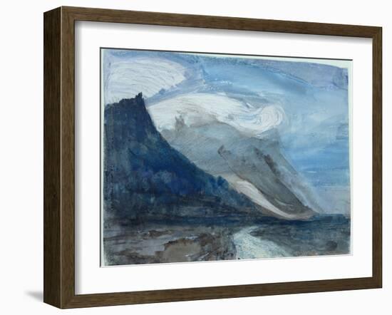 Moonlight, Chamonix, 1866 (W/C and Pencil on Paper)-John Ruskin-Framed Giclee Print