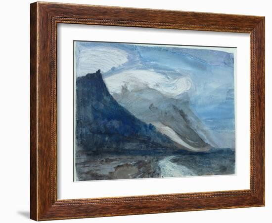 Moonlight, Chamonix, 1866 (W/C and Pencil on Paper)-John Ruskin-Framed Giclee Print