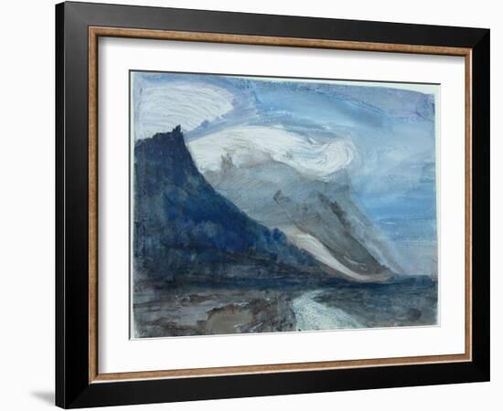 Moonlight, Chamonix, 1866 (W/C and Pencil on Paper)-John Ruskin-Framed Giclee Print