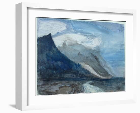 Moonlight, Chamonix, 1866 (W/C and Pencil on Paper)-John Ruskin-Framed Giclee Print