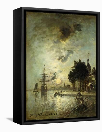 Moonlight; Clair de Lune-Johan Barthold Jongkind-Framed Premier Image Canvas
