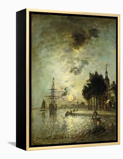 Moonlight; Clair de Lune-Johan Barthold Jongkind-Framed Premier Image Canvas