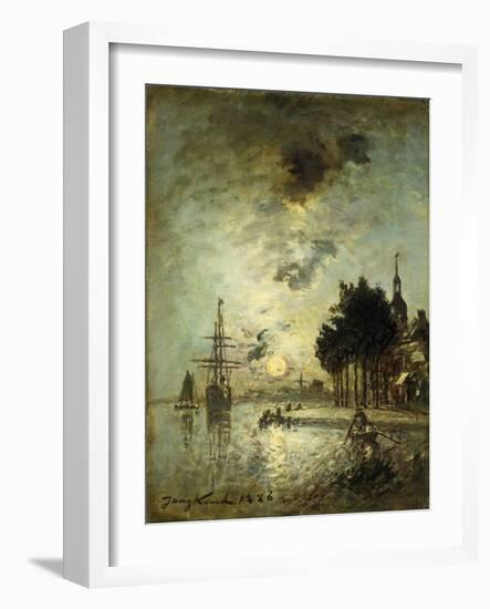 Moonlight; Clair de Lune-Johan Barthold Jongkind-Framed Giclee Print