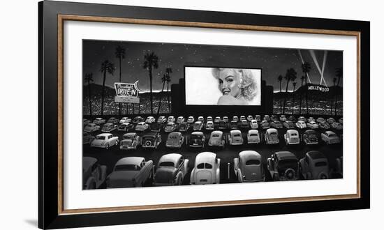 Moonlight Drive-In-Shawn Mackey-Framed Giclee Print