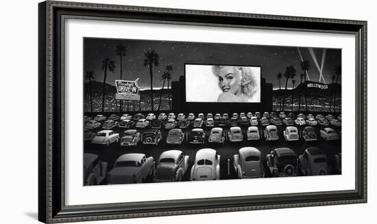 Moonlight Drive-In-Shawn Mackey-Framed Giclee Print