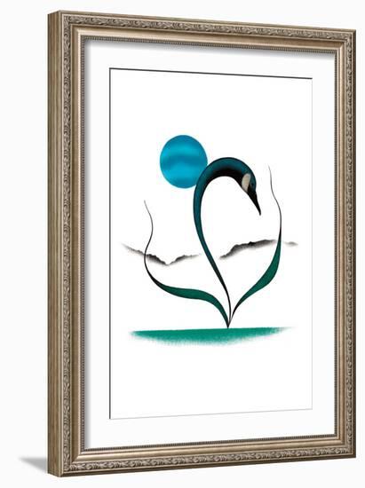 Moonlight Goose-Isaac Bignell-Framed Art Print