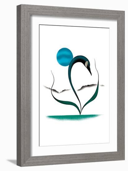 Moonlight Goose-Isaac Bignell-Framed Art Print