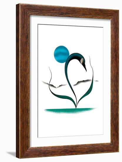 Moonlight Goose-Isaac Bignell-Framed Art Print