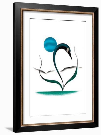 Moonlight Goose-Isaac Bignell-Framed Art Print