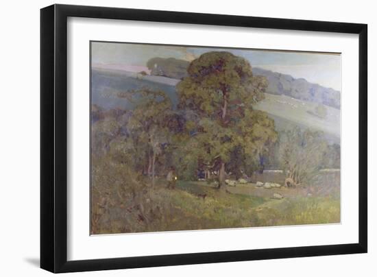 Moonlight in the Cotswolds, 1903-Sir Alfred East-Framed Giclee Print