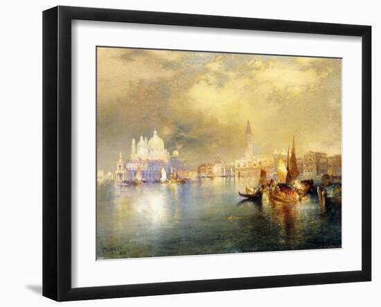 Moonlight in Venice-Thomas Moran-Framed Giclee Print