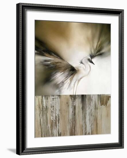 Moonlight Landing & the Egret-J^P^ Prior-Framed Giclee Print