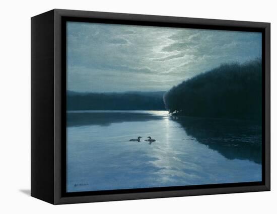 Moonlight Loons-Michael Budden-Framed Premier Image Canvas