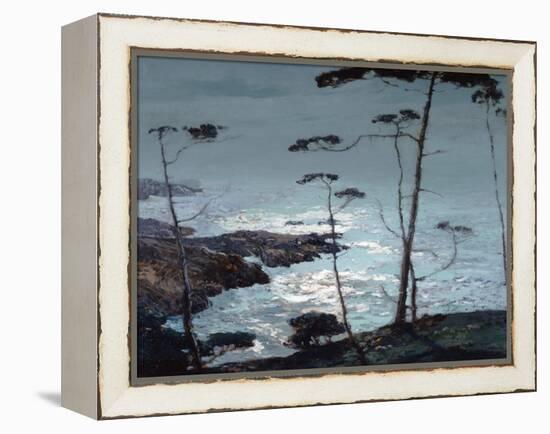 Moonlight Monterey-William Ritschel-Framed Stretched Canvas