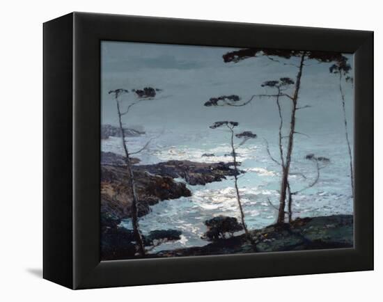 Moonlight Monterey-William Ritschel-Framed Stretched Canvas