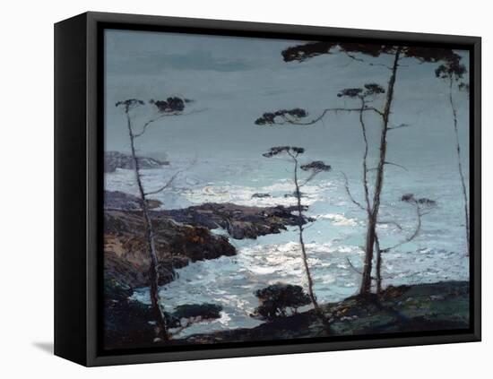 Moonlight Monterey-William Ritschel-Framed Stretched Canvas