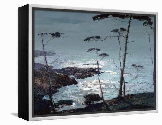 Moonlight Monterey-William Ritschel-Framed Stretched Canvas