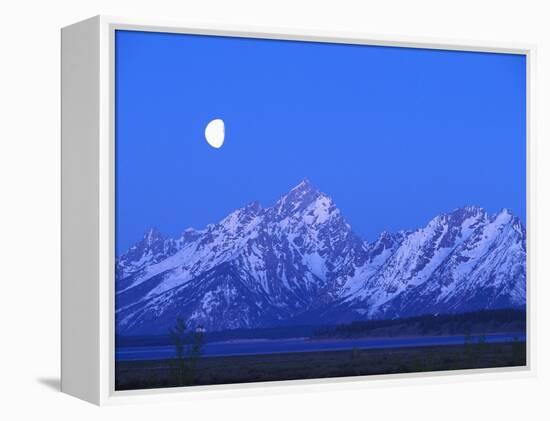 Moonlight on Grand Teton Range, Wyoming, USA-Stefano Amantini-Framed Premier Image Canvas