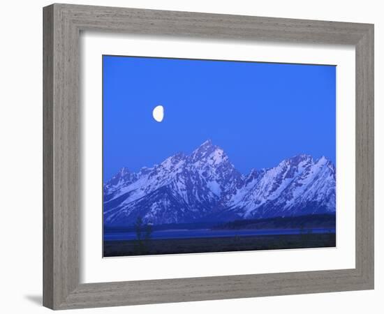 Moonlight on Grand Teton Range, Wyoming, USA-Stefano Amantini-Framed Photographic Print