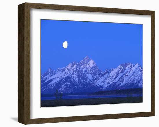 Moonlight on Grand Teton Range, Wyoming, USA-Stefano Amantini-Framed Photographic Print