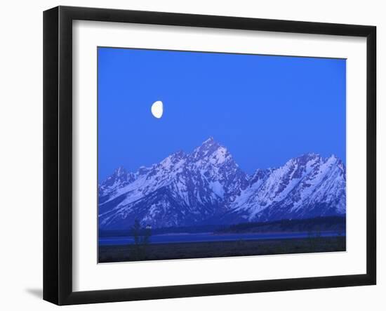 Moonlight on Grand Teton Range, Wyoming, USA-Stefano Amantini-Framed Photographic Print