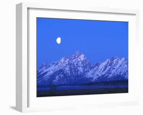 Moonlight on Grand Teton Range, Wyoming, USA-Stefano Amantini-Framed Photographic Print