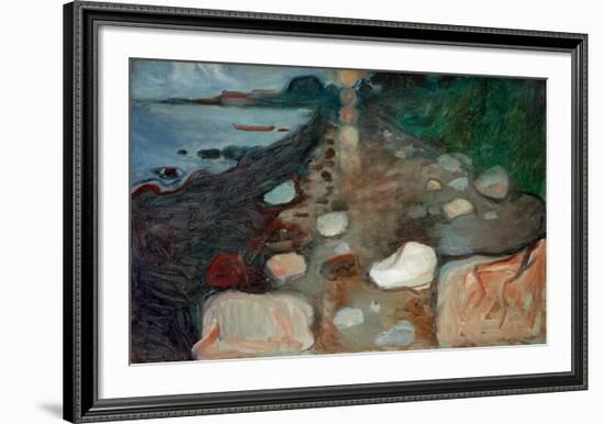 Moonlight on the Beach, 1892-Edvard Munch-Framed Giclee Print