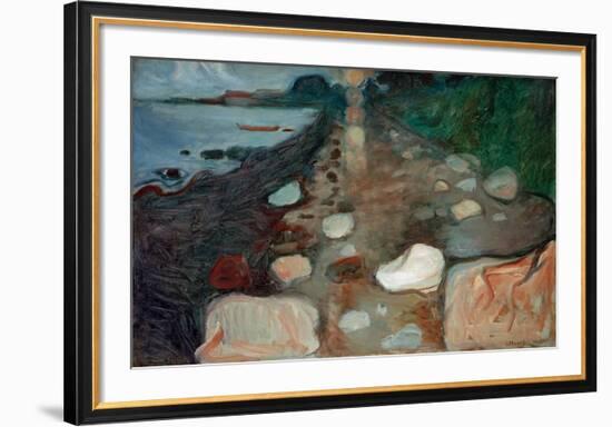 Moonlight on the Beach, 1892-Edvard Munch-Framed Giclee Print