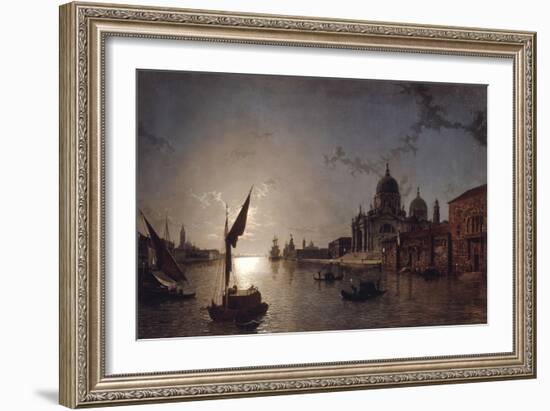 Moonlight on the Grand Canal, Venice-Henry Pether-Framed Giclee Print