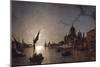 Moonlight on the Grand Canal, Venice-Henry Pether-Mounted Giclee Print