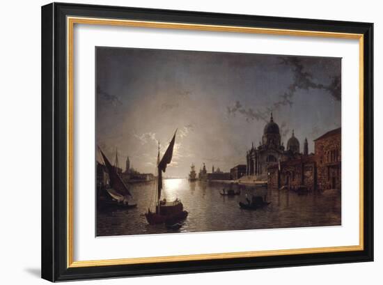 Moonlight on the Grand Canal, Venice-Henry Pether-Framed Giclee Print