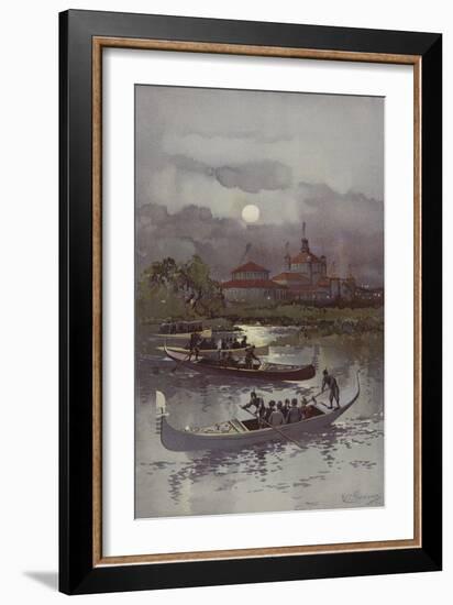 Moonlight on the Lagoons-null-Framed Giclee Print