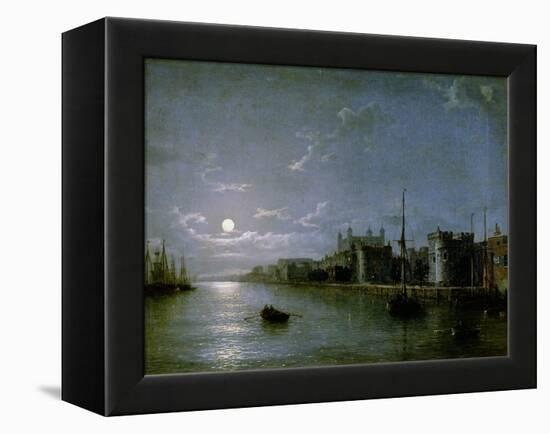 Moonlight on the Thames-Henry Pether-Framed Premier Image Canvas