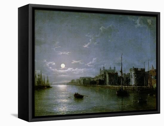 Moonlight on the Thames-Henry Pether-Framed Premier Image Canvas