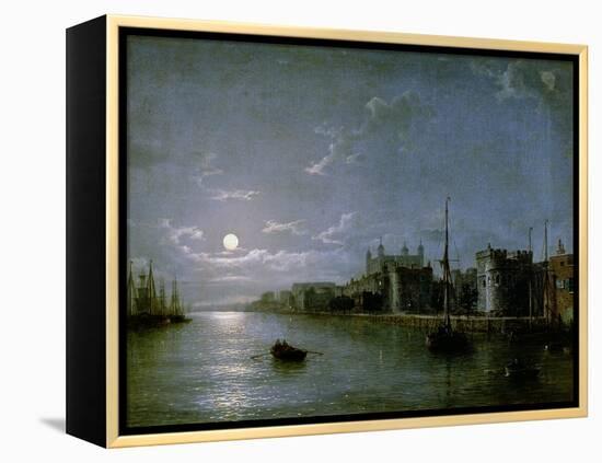 Moonlight on the Thames-Henry Pether-Framed Premier Image Canvas