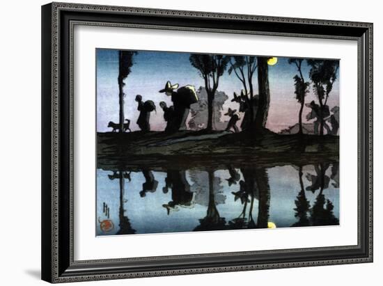 Moonlight on the Viga Canal-Helen Hyde-Framed Art Print