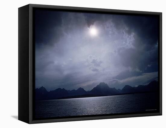 Moonlight over Jackson Lake with Grand Tetons in Background-Eliot Elisofon-Framed Premier Image Canvas