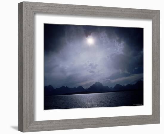 Moonlight over Jackson Lake with Grand Tetons in Background-Eliot Elisofon-Framed Photographic Print