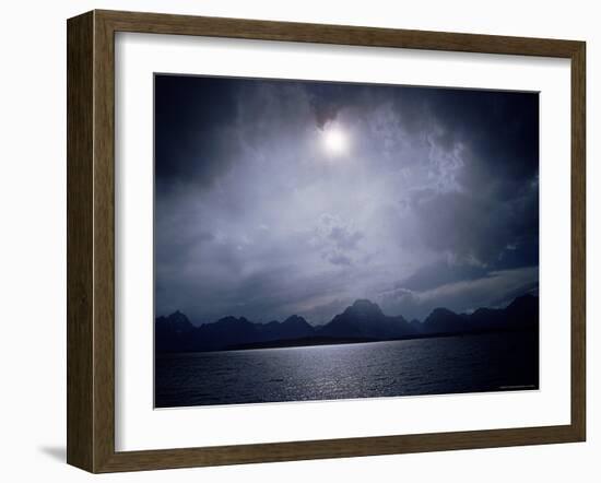 Moonlight over Jackson Lake with Grand Tetons in Background-Eliot Elisofon-Framed Photographic Print