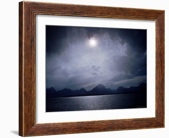 Moonlight over Jackson Lake with Grand Tetons in Background-Eliot Elisofon-Framed Photographic Print