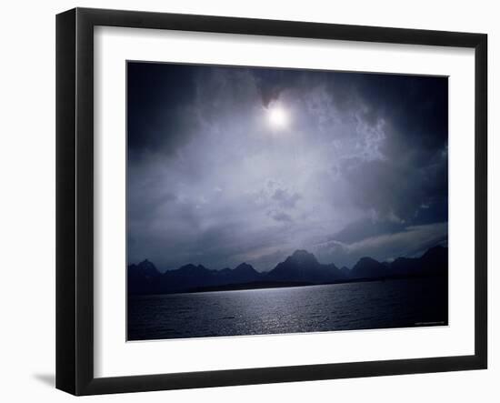 Moonlight over Jackson Lake with Grand Tetons in Background-Eliot Elisofon-Framed Photographic Print