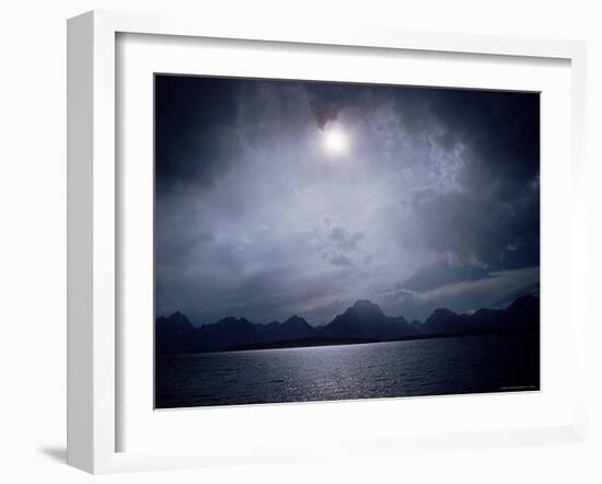 Moonlight over Jackson Lake with Grand Tetons in Background-Eliot Elisofon-Framed Photographic Print