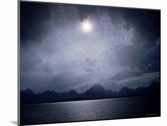 Moonlight over Jackson Lake with Grand Tetons in Background-Eliot Elisofon-Mounted Photographic Print