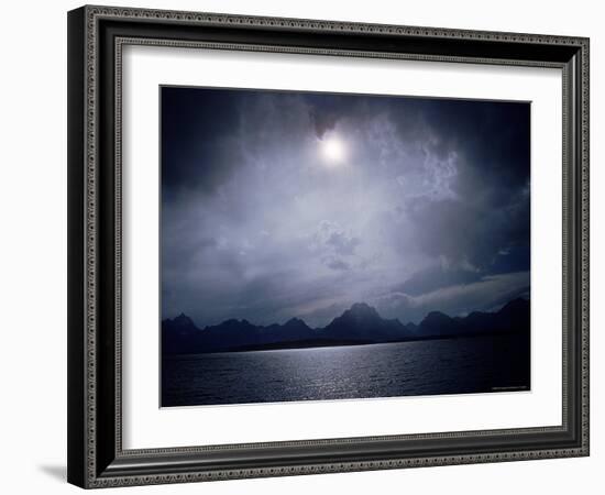 Moonlight over Jackson Lake with Grand Tetons in Background-Eliot Elisofon-Framed Photographic Print