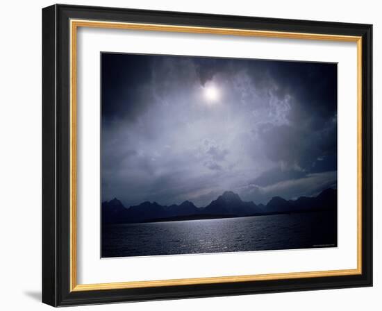 Moonlight over Jackson Lake with Grand Tetons in Background-Eliot Elisofon-Framed Photographic Print