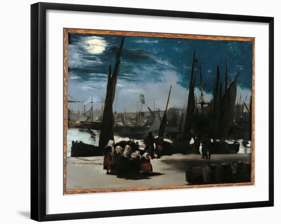 Moonlight Over the Port of Boulogne-Edouard Manet-Framed Giclee Print