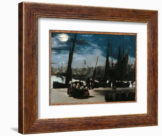 Moonlight Over the Port of Boulogne-Edouard Manet-Framed Giclee Print