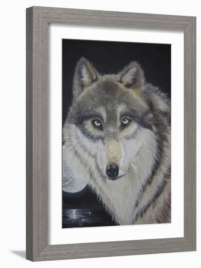 Moonlight Wolf-Sue Clyne-Framed Giclee Print