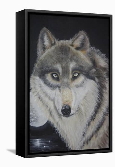 Moonlight Wolf-Sue Clyne-Framed Premier Image Canvas